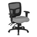 We'Re It Mesh it, Zapp Series Mesh Task Chair Seat Slide, Lumbar, Adjustable Arms/Back, Gray Seat/Black Frame MI1522-GRY